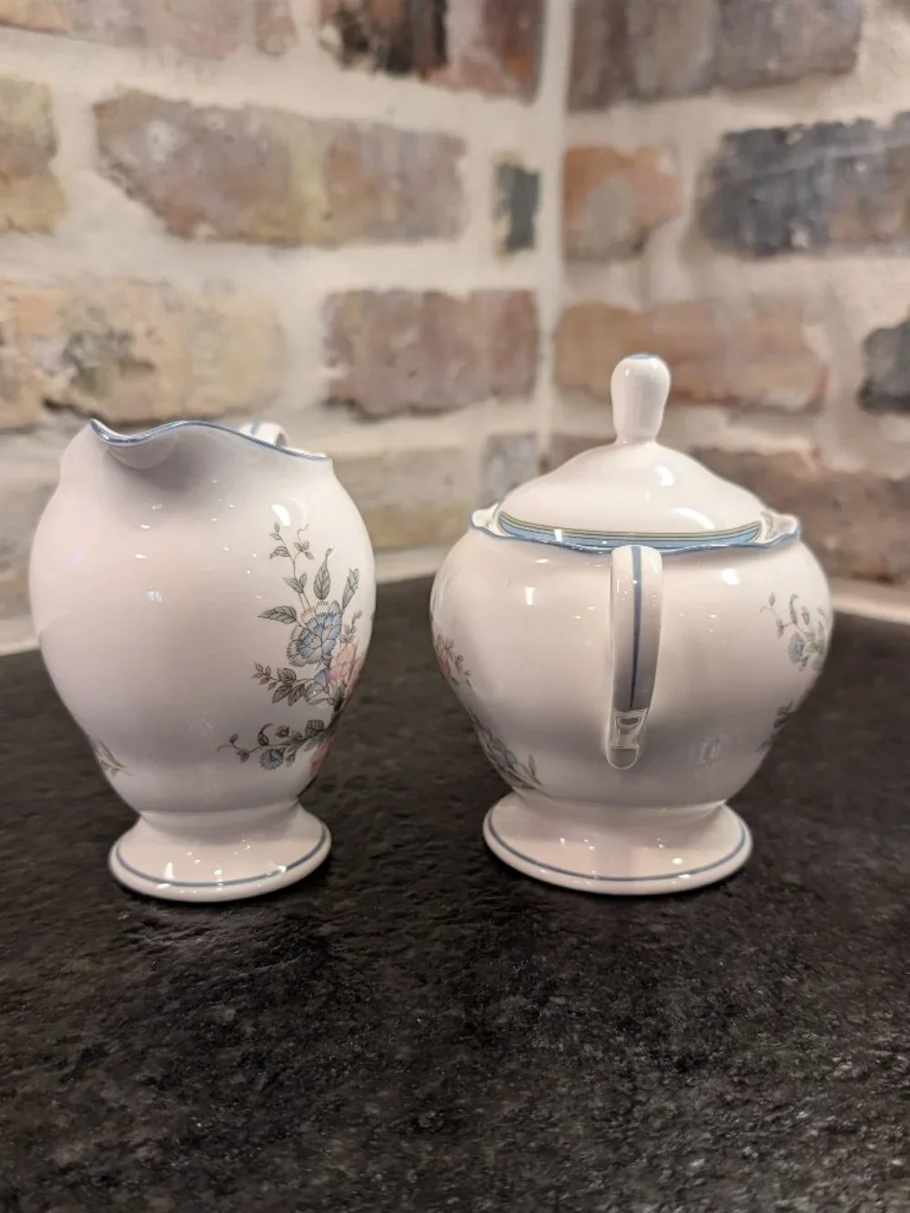 Noritake Primachina Japan Brighton Springs Creamer & Covered Sugar